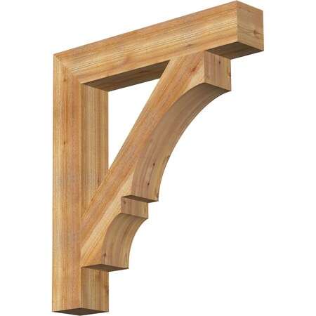 Ekena Millwork Balboa Block Rough Sawn Bracket, Western Red Cedar, 6"W x 36"D x 40"H BKT06X36X40BOA05RWR